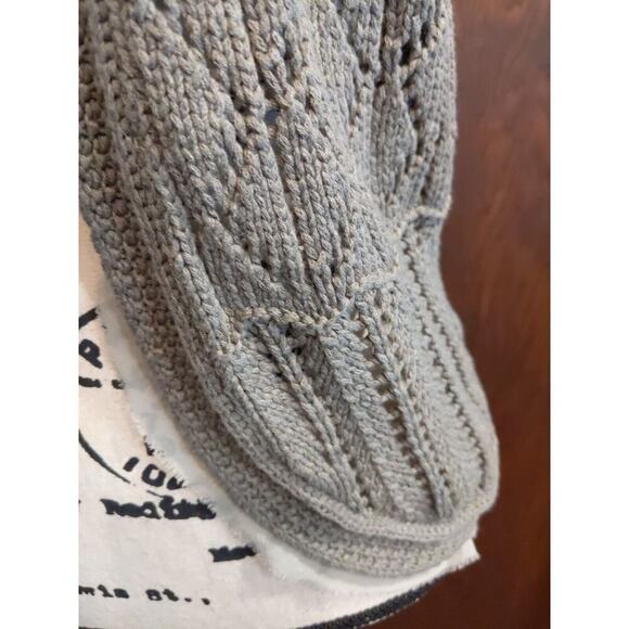 Crochet Vintage Banana Republic Green womens Sweater Vest Size large open vest - Picture 3 of 6